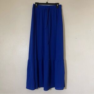 Elegant Blue Maxi Skirt